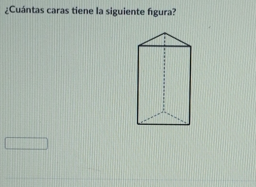 ¿Cuántas caras tiene la siguiente figura?