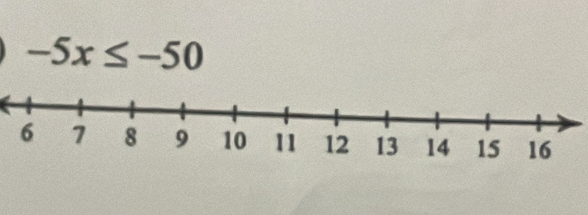 -5x≤ -50