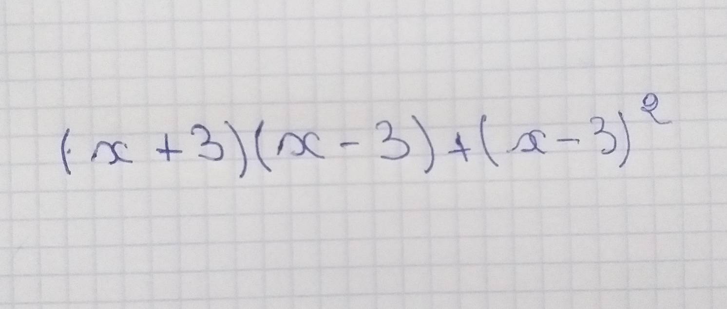 (x+3)(x-3)+(x-3)^2