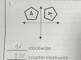 clockwise 
counterclockwise