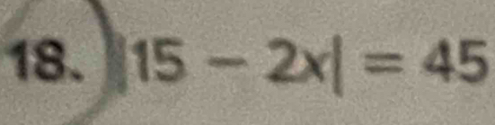 |15-2x|=45