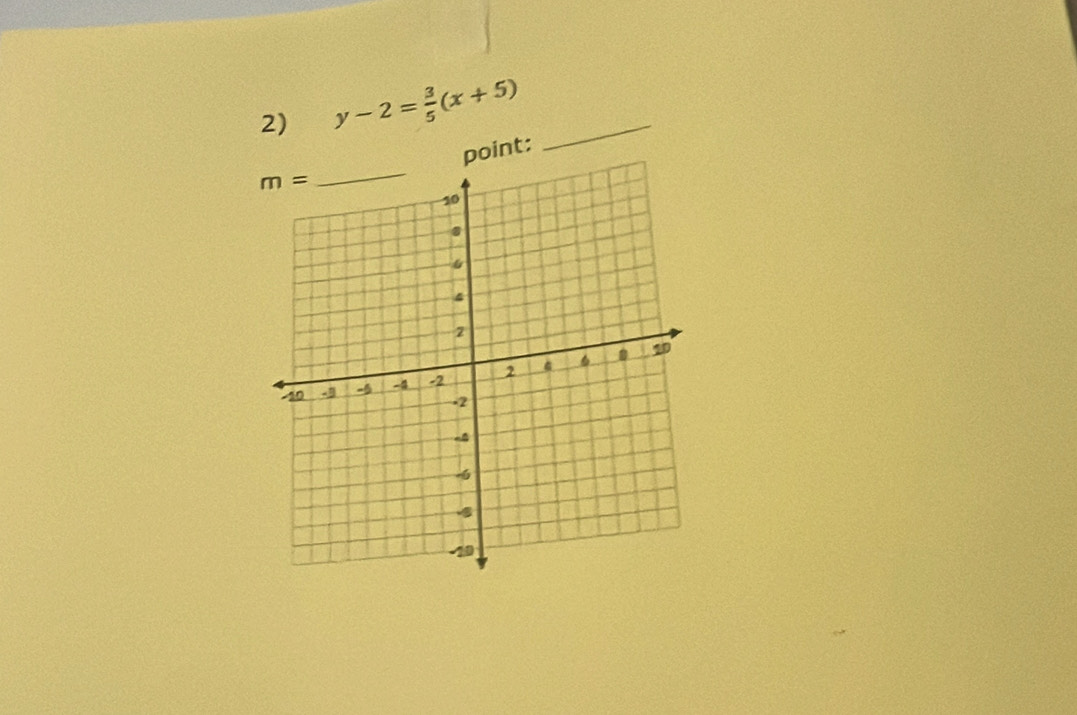 y-2= 3/5 (x+5) _
point: