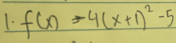 f(x)=4(x+1)^2-5