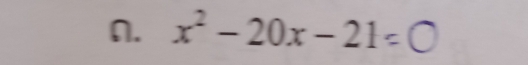 x^2-20x-21=0