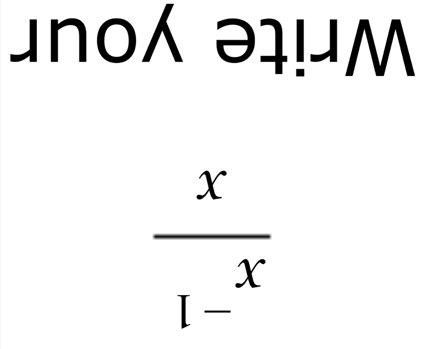 no ə1μм
frac x1-^x