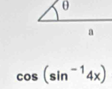 cos (sin^(-1)4x)