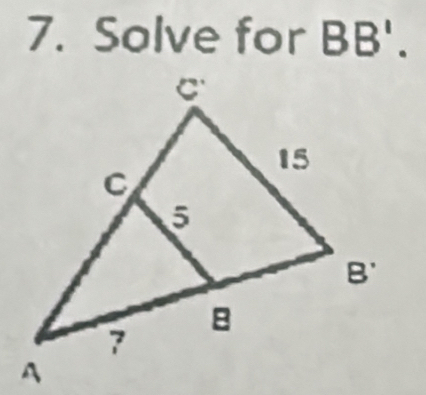 Solve for BB'.