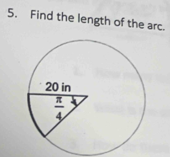 Find the length of the arc.