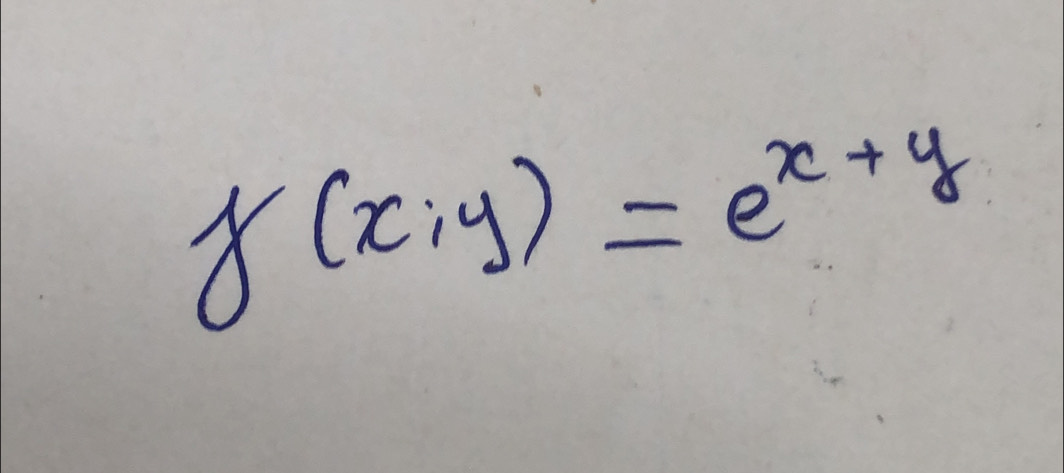 f(x;y)=e^(x+y)