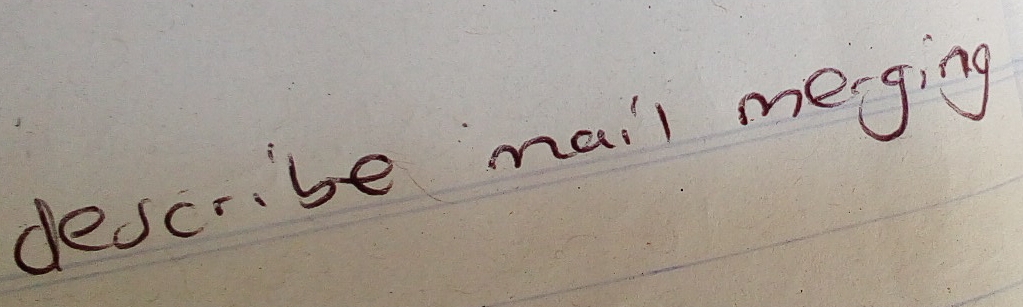 descrbe mail meging