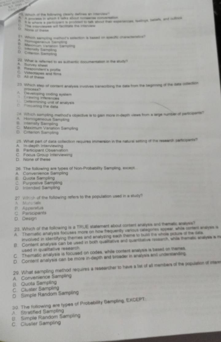 Solved: Which of the foliowing clearly defines an intervies' A proeass ...