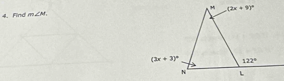 Find m∠ M.