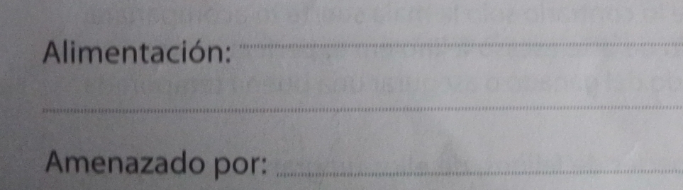 Alimentación: 
_ 
_ 
Amenazado por:_