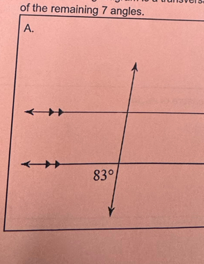 of the remaining 7 angles.
A.