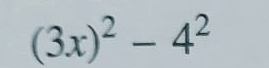 (3x)^2-4^2