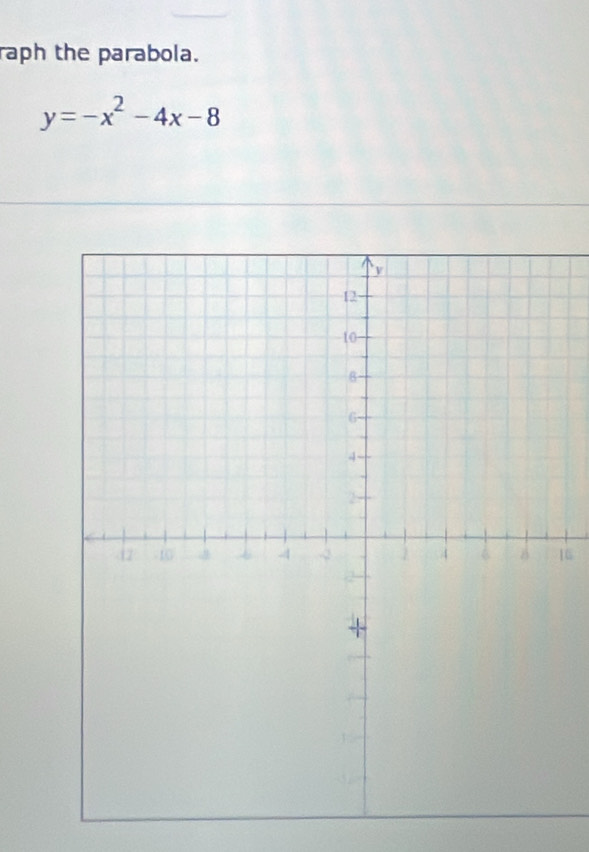 raph the parabola.
y=-x^2-4x-8
16