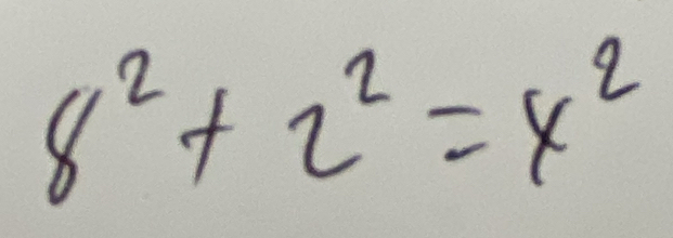 8^2+2^2=4^2