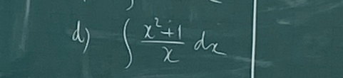 ∈t  (x^2+1)/x dx