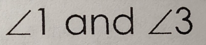 ∠ 1 and ∠ 3
