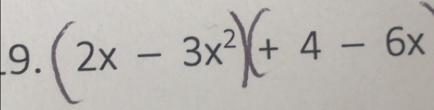 2x − 3×² +4-6x