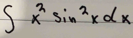 ∈t x^2sin^2xdx