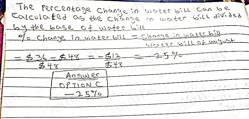 Solved: Monthly Expenditures Calculate the ercent change in the water ...