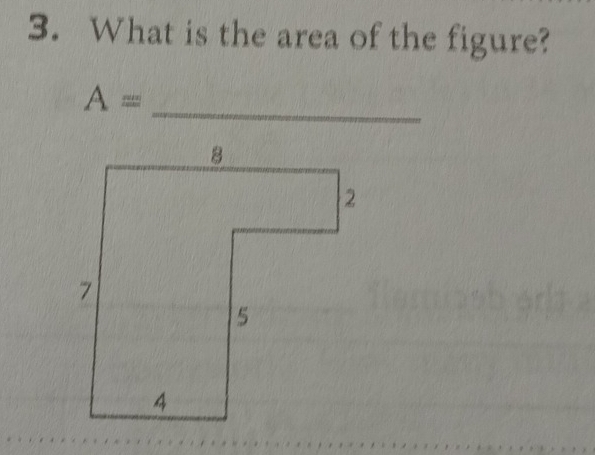 What is the area of the figure? 
_
A=