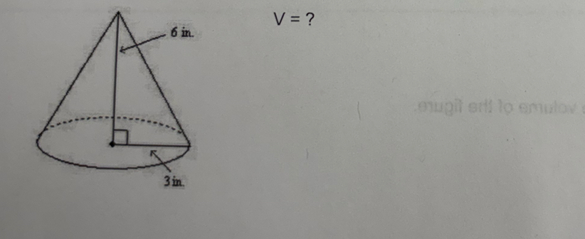 V= ?