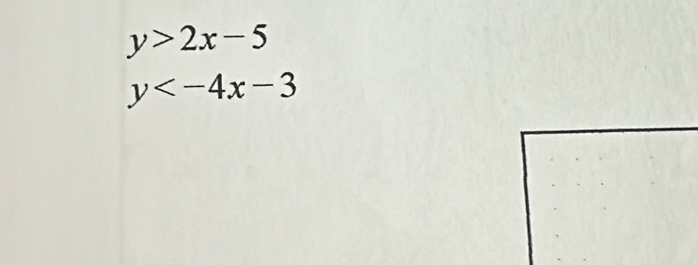 y>2x-5
y