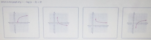 Which is the graph of y=-log (x-2)+3