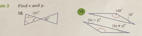 ple 3 Find x and y.
18.