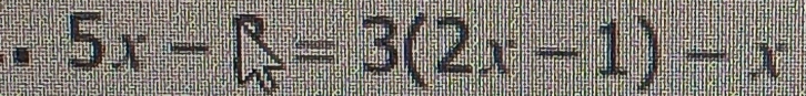 5x-Q=3(2x-1)-x