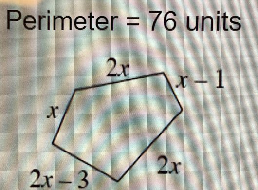 Perimeter =76 units