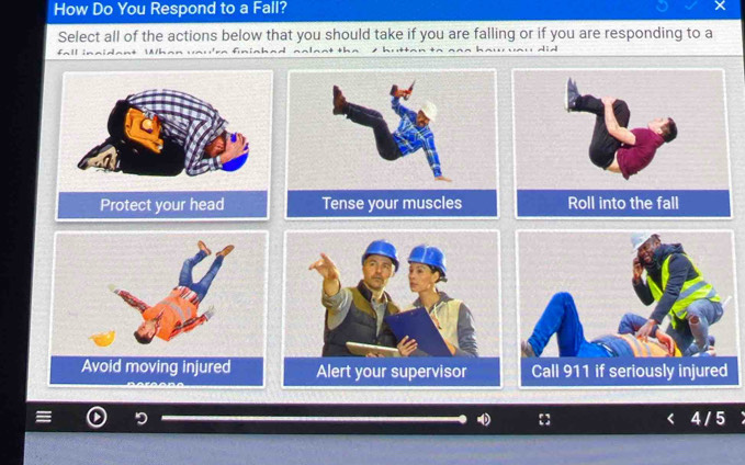 Solved: How Do You Respond to a Fall? Select all of the actions below ...