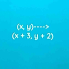 (x,y)^---->
(x+3,y+2)