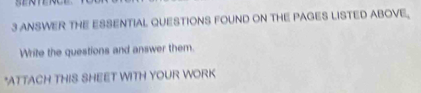 Solved: ANSWER THE ESSENTIAL QUESTIONS FOUND ON THE PAGES LISTED ABOVE ...