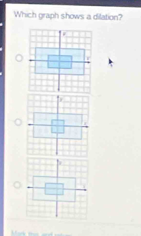 Which graph shows a dilation?