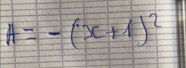 A=-(x+1)^2