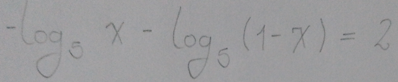 -log _5x-log _5(1-x)=2