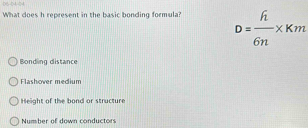 Solved: 06-04-04 What does h represent in the basic bonding formula? D ...
