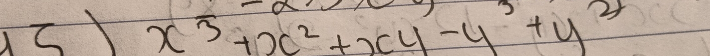 x^3+x^2+xy-y^2+y^2