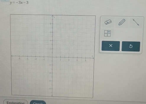 y=-3x-3
× 5
Explanation Check