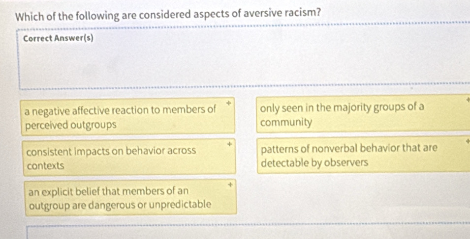 Solved: Which of the following are considered aspects of aversive ...