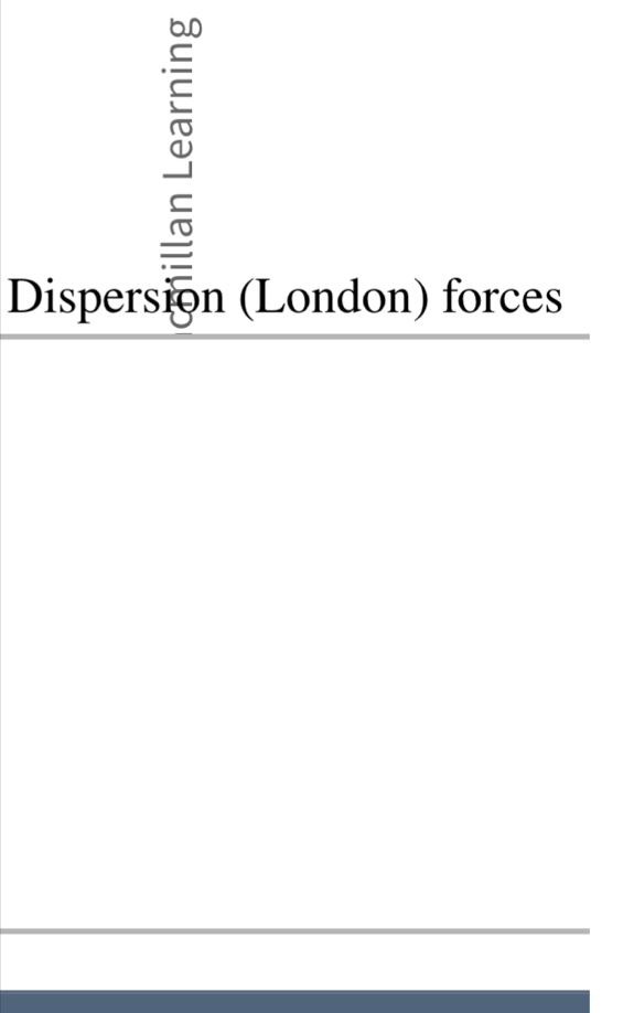 Dispersion (London) forces