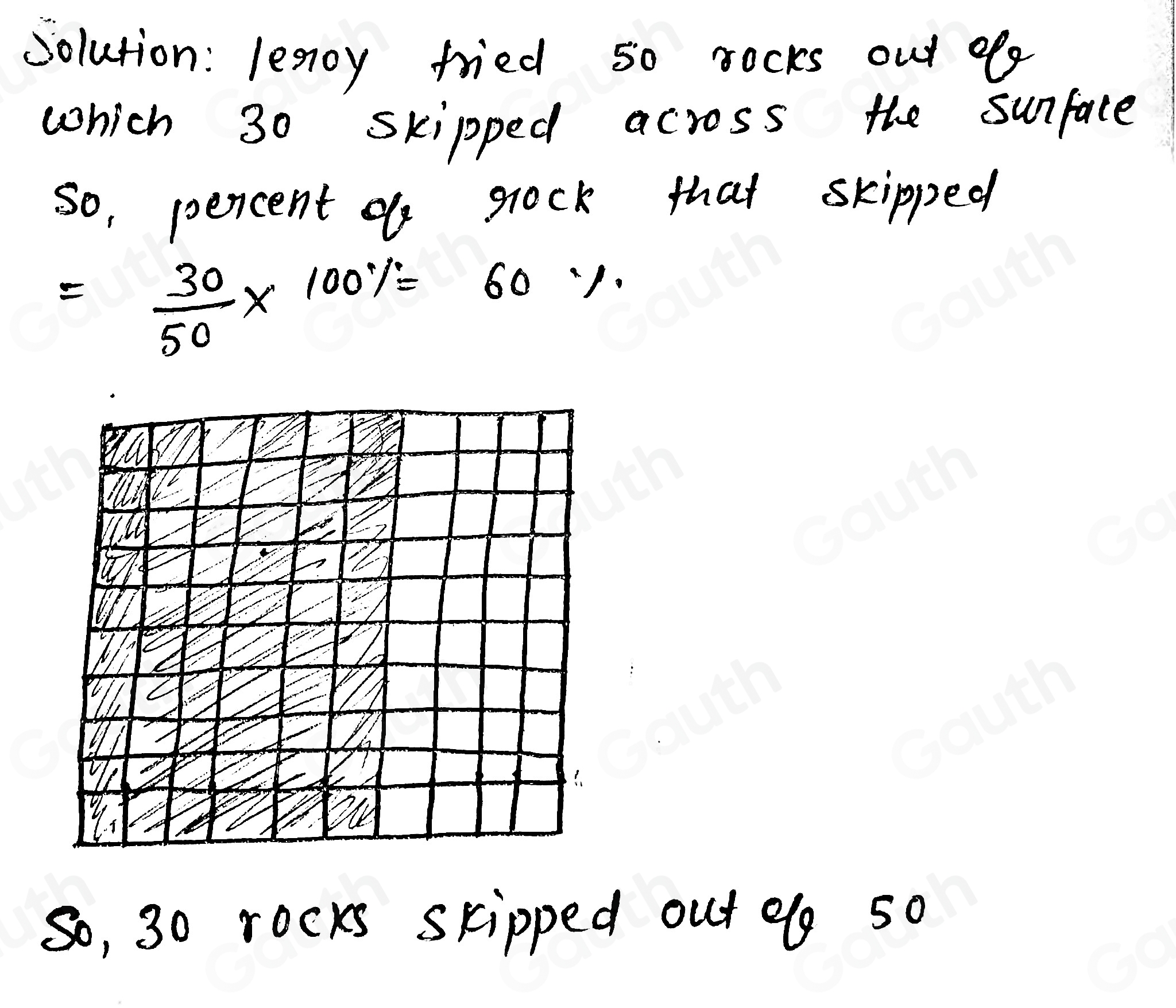Solved: Leroy attempted to skip rocks across the surface of a lake. Of ...