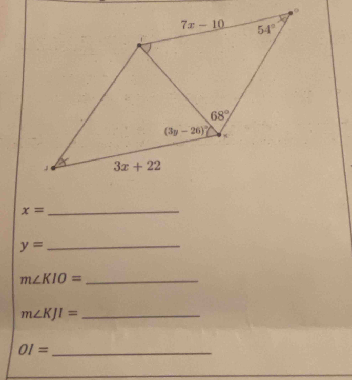 x=
_ y=
_ m∠ KIO=
_ m∠ KJI=
_ OI=