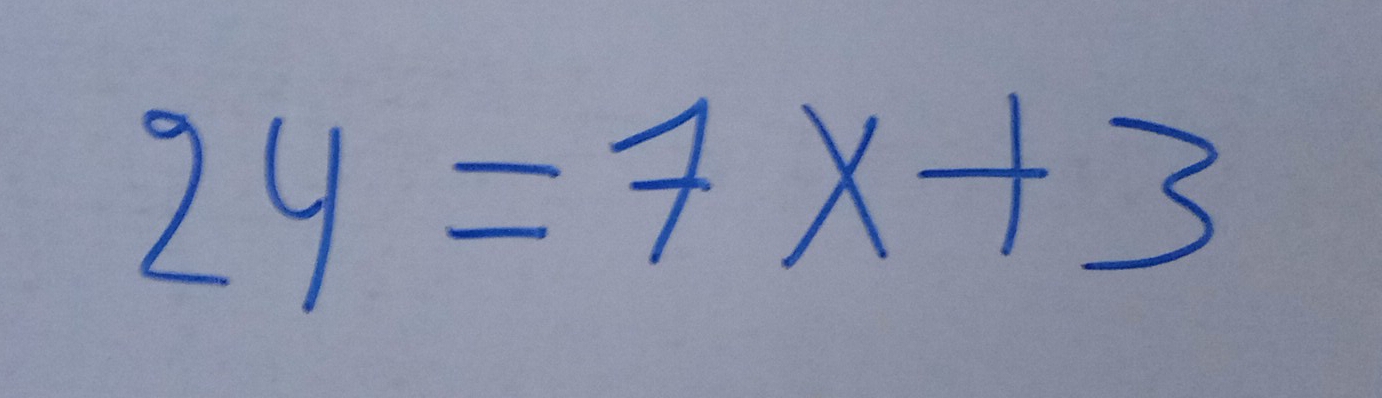 24=7x+3