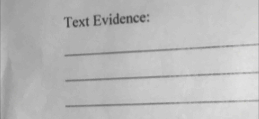 Text Evidence: 
_ 
_ 
_