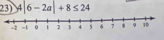 A|6-2a|+8≤ 24