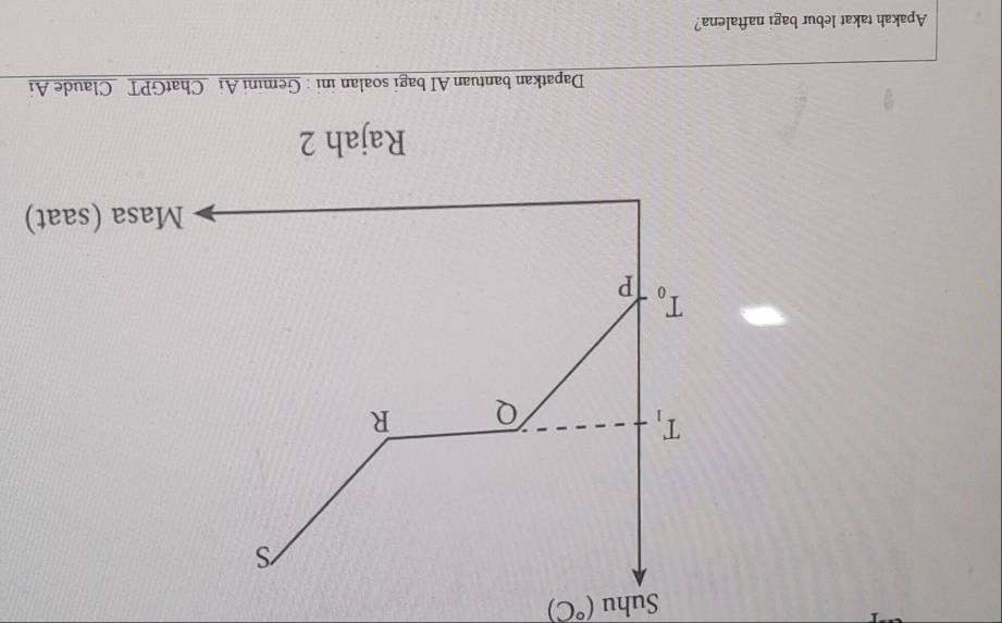 Suhu (^circ C)
)
Dapatkan bantuan AI bagi soalan ini : Gemini Ai ChatGPT Claude Ai
Apakah takat lebur bagi naftalena?